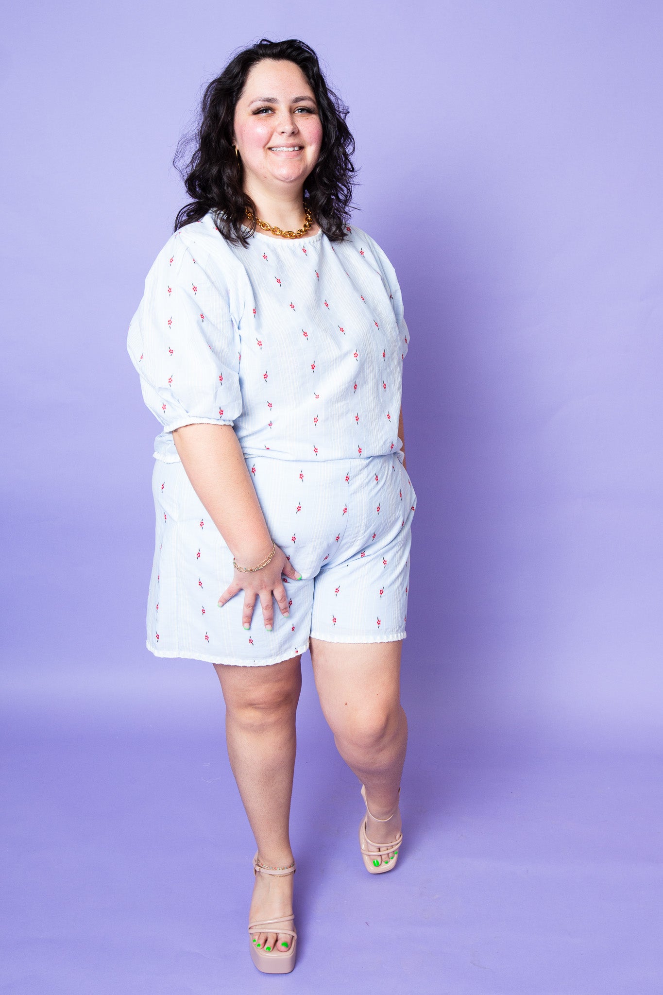 Blue Garden Dreams Top | Plus