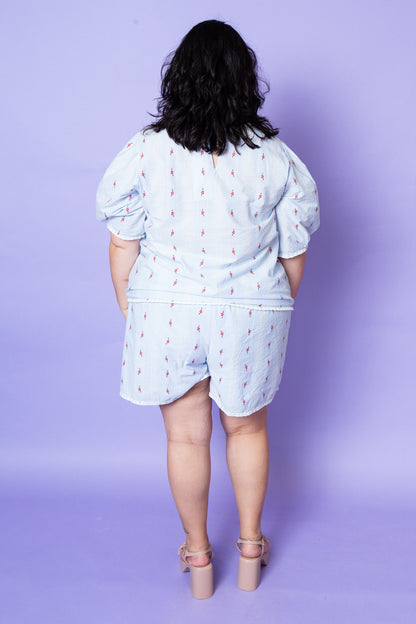 Blue Garden Dreams Top | Plus