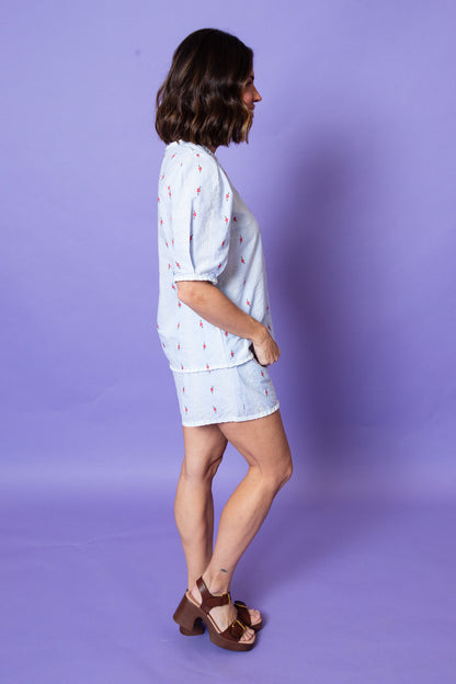 Blue Garden Dreams Top