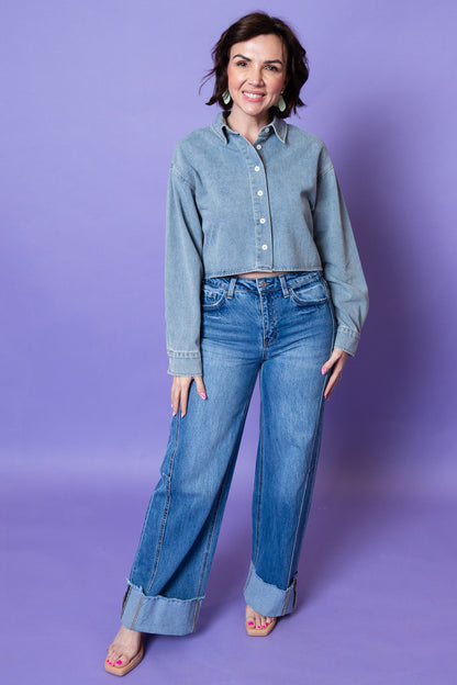 Denim Breeze Top