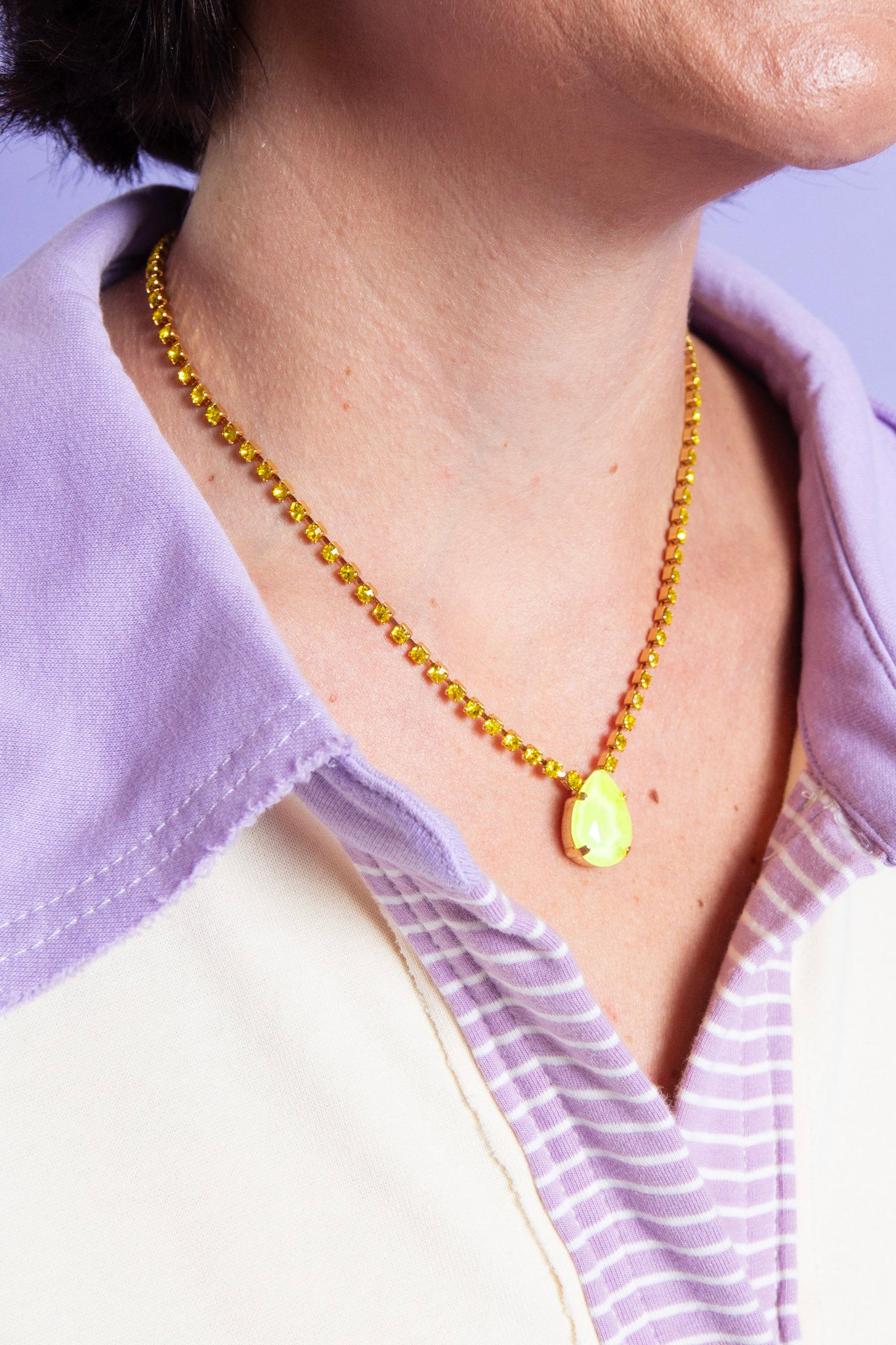 Tova | Milli Necklace Matte Yellow
