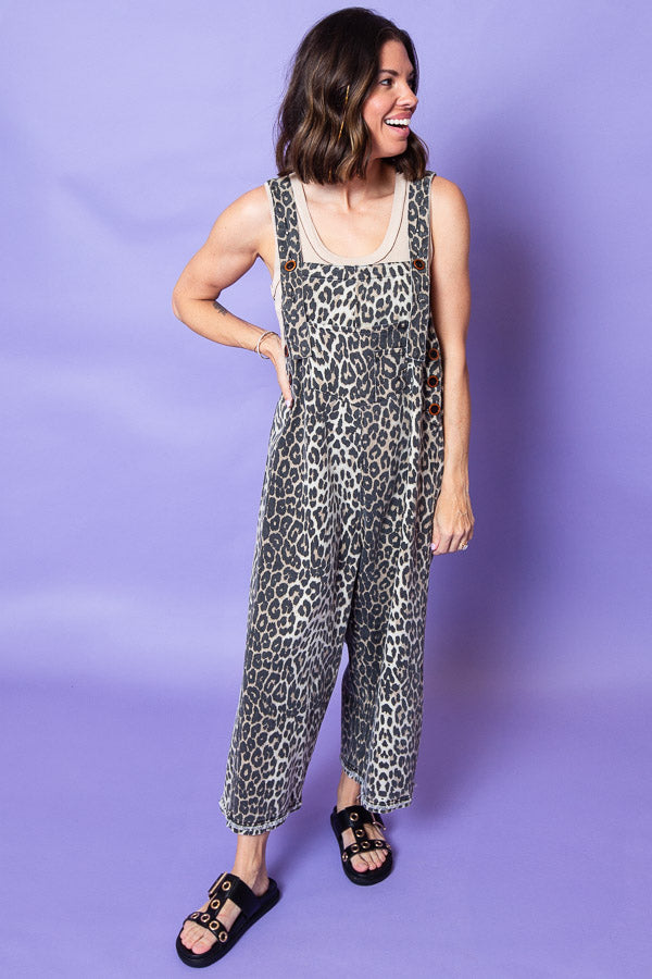 The Vintage Leopard Overalls