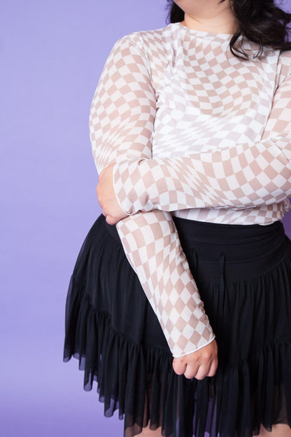 Checkmate Chic Top | Plus