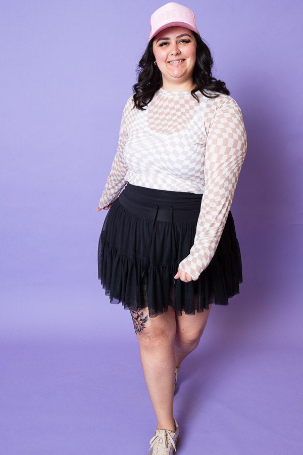 Checkmate Chic Top | Plus