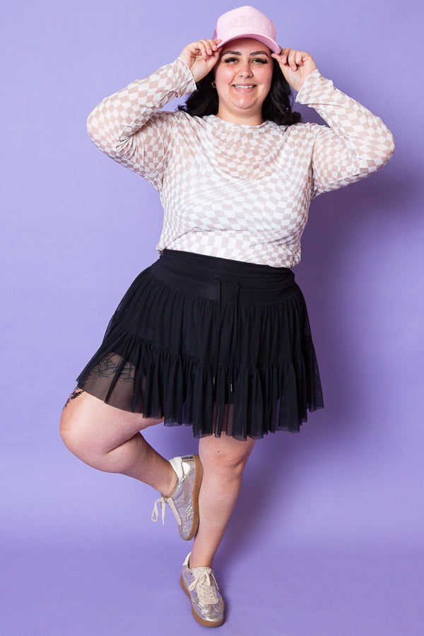 Checkmate Chic Top | Plus