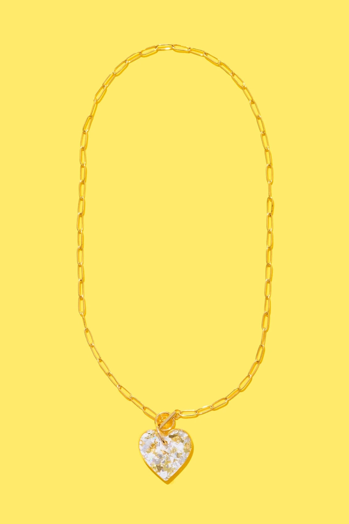 Taylor Elliott | Heart Necklace | Pearl Confetti