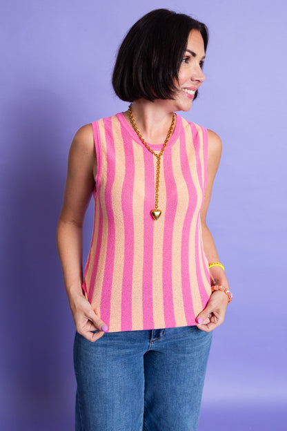 Striped & Sweet Sweater Tank
