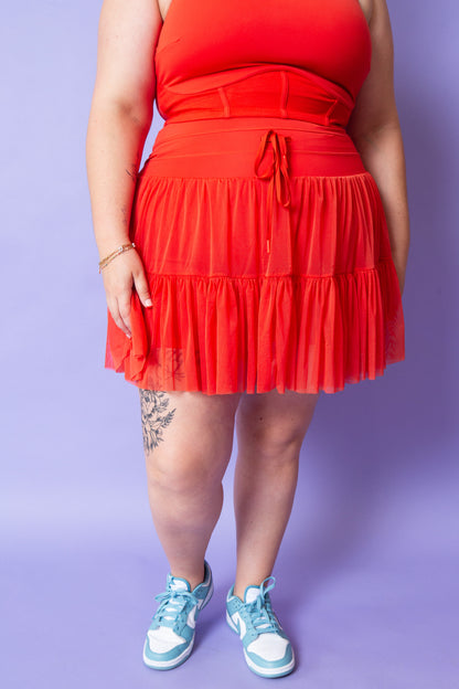 POPFLEX | Pirouette Skort Cayenne | Reg & Plus