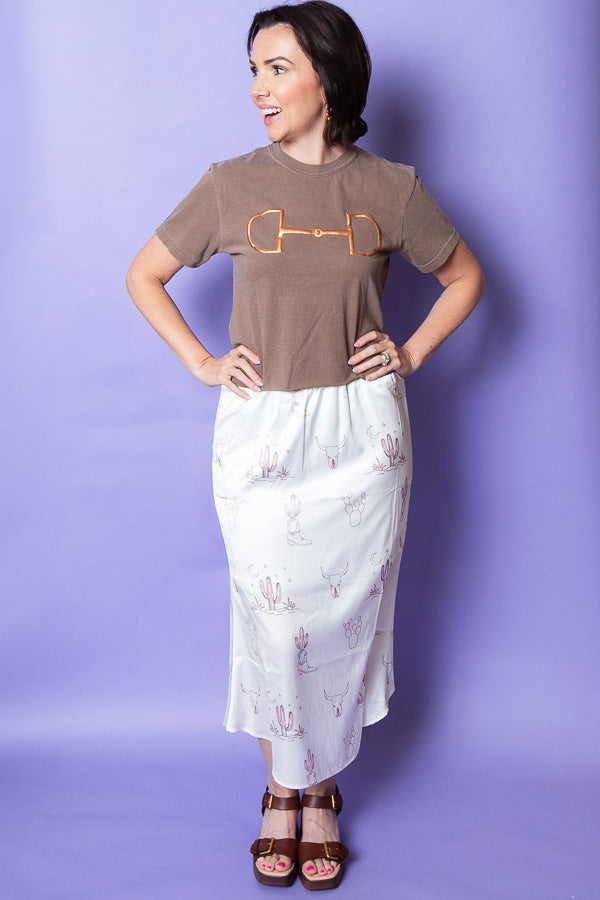 Giddy Up Satin Skirt | Reg & Plus