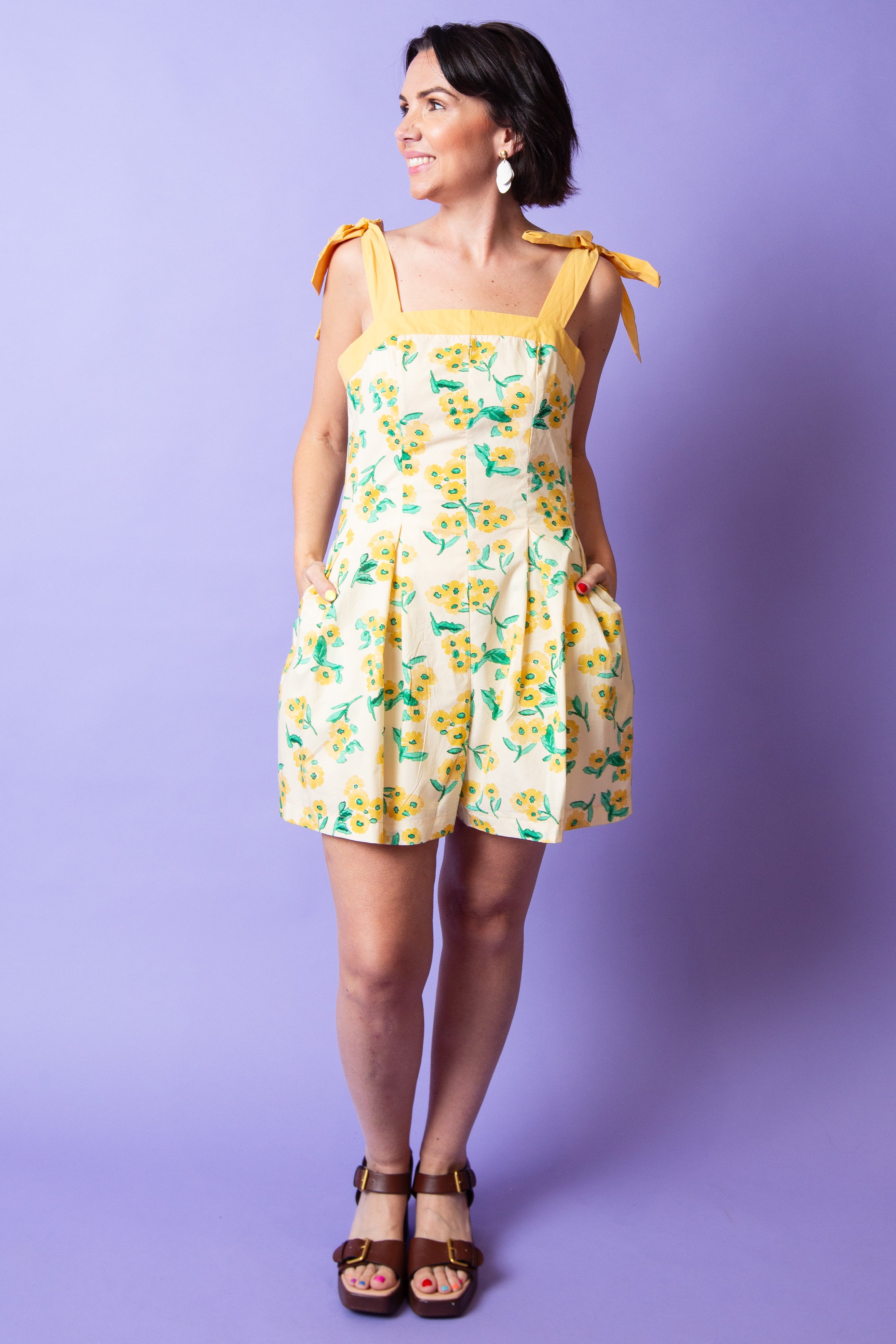 Sunlit Petals Romper