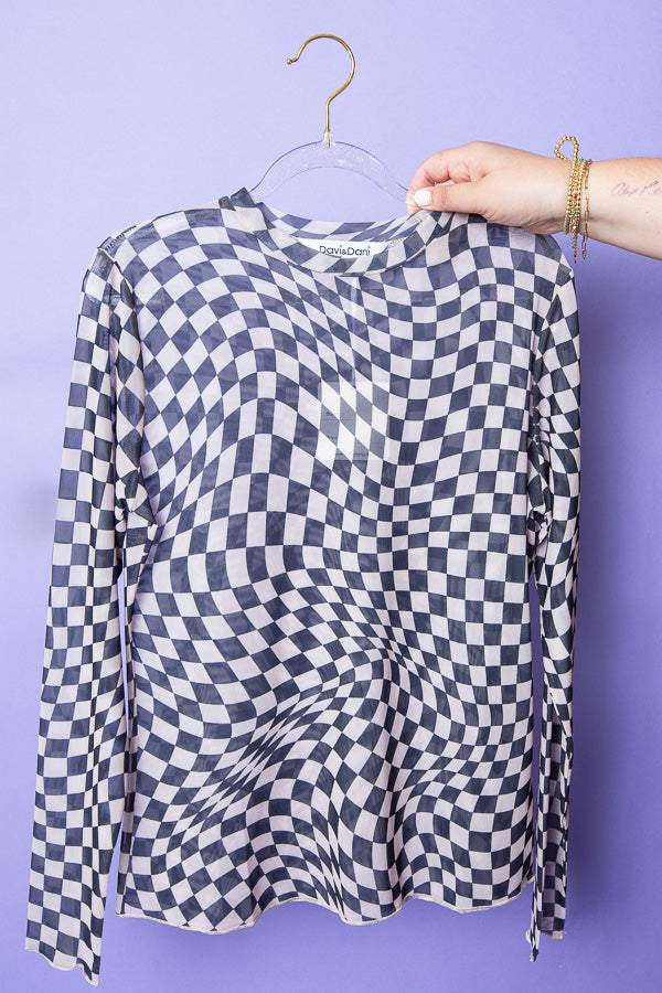 Checkmate Chic Black Top