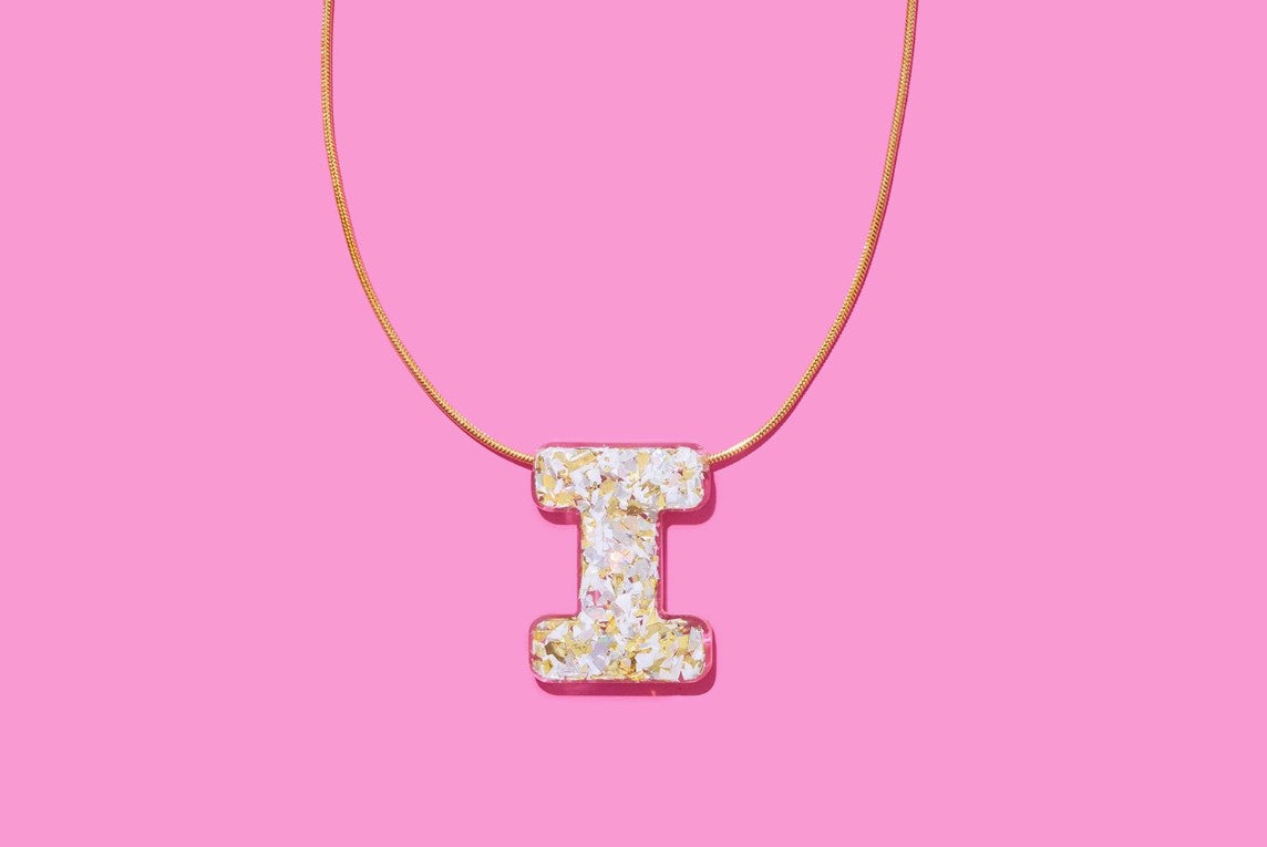 Taylor Elliott | Pearl Confetti Letter Necklace