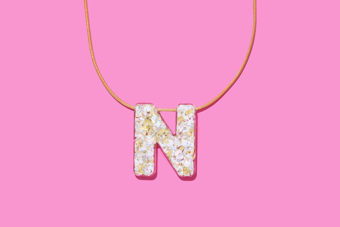 Taylor Elliott | Pearl Confetti Letter Necklace