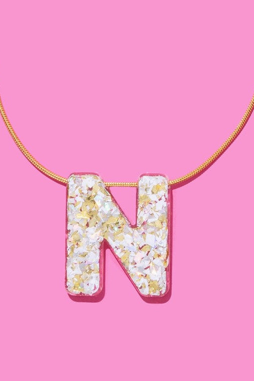 Taylor Elliott | Pearl Confetti Letter Necklace