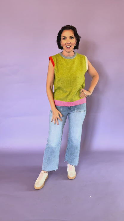 Colorblock Sweater Vest