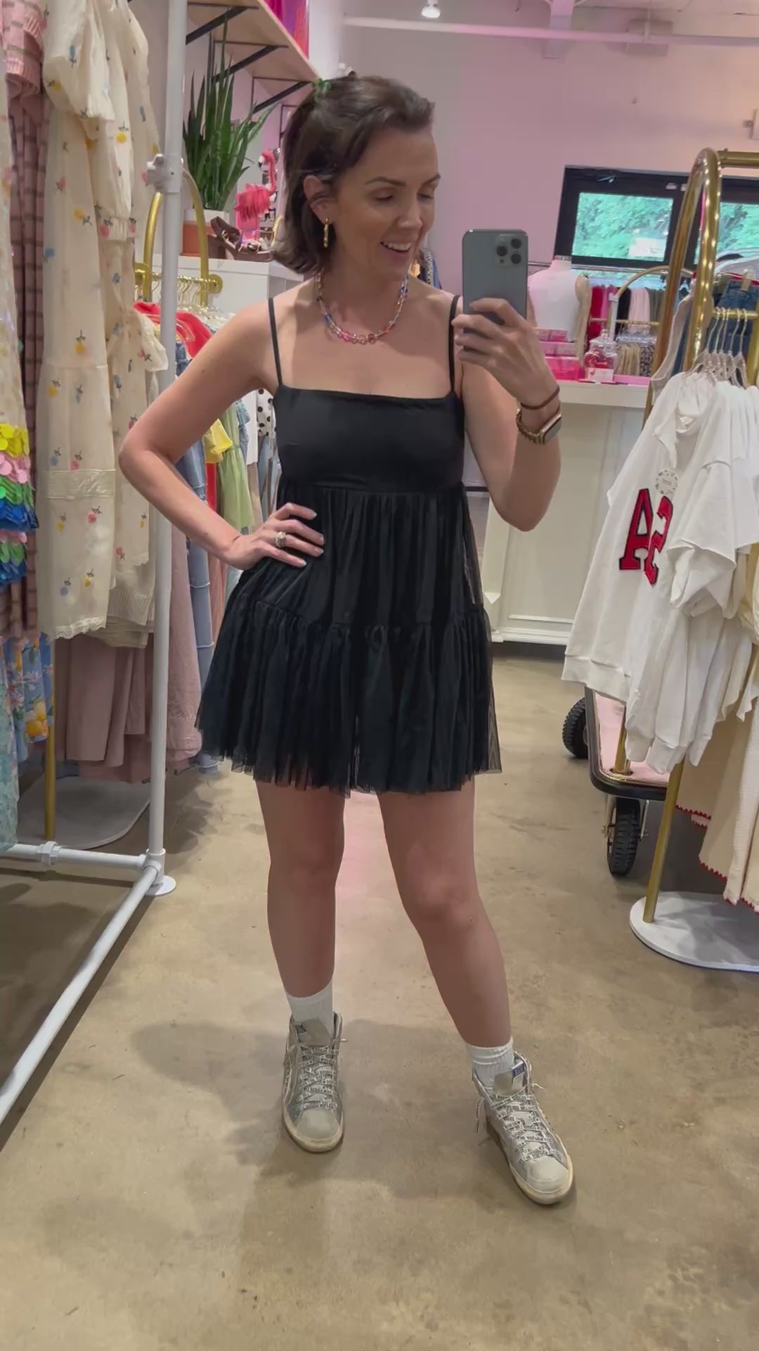 POPFLEX | Pirouette Babydoll Dress | Black | Reg & Plus