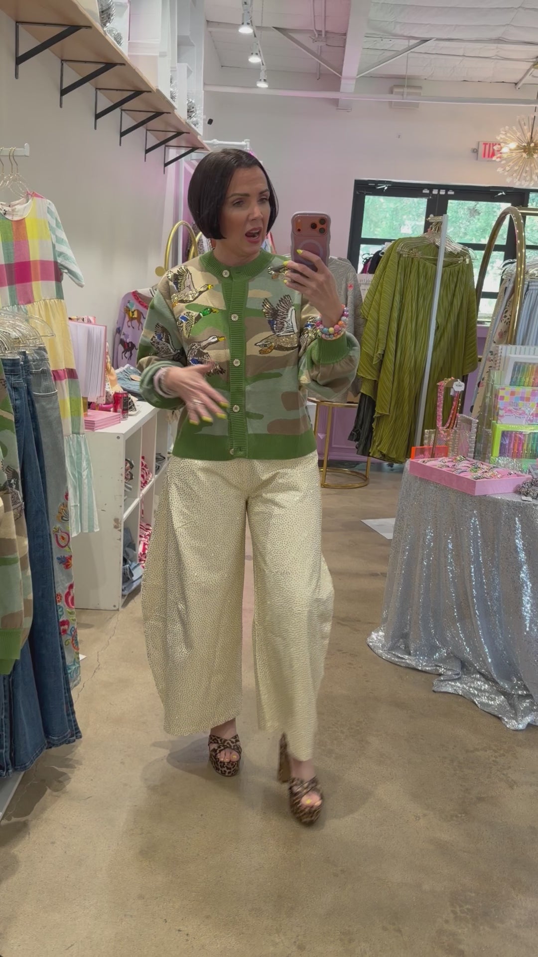 Queen Of Sparkles | Flying Duck Camo Cardigan
