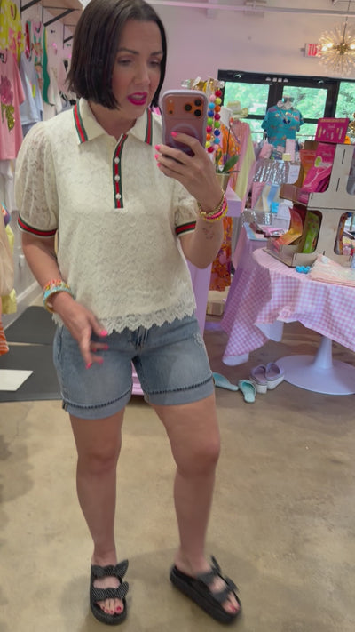 Saige Denim | Flower Girl Shorts