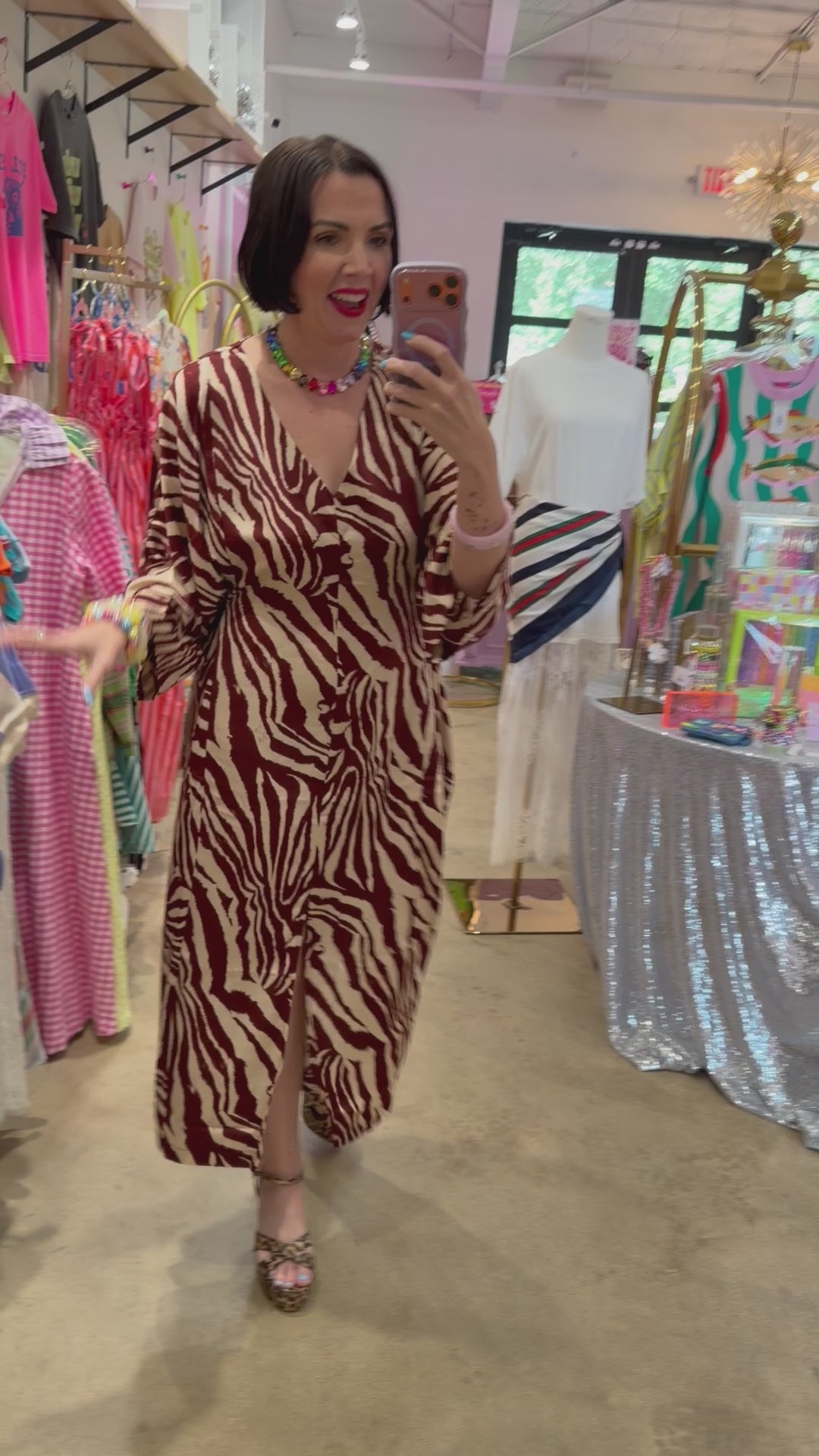 Safari Zebra Dress | Reg & Plus