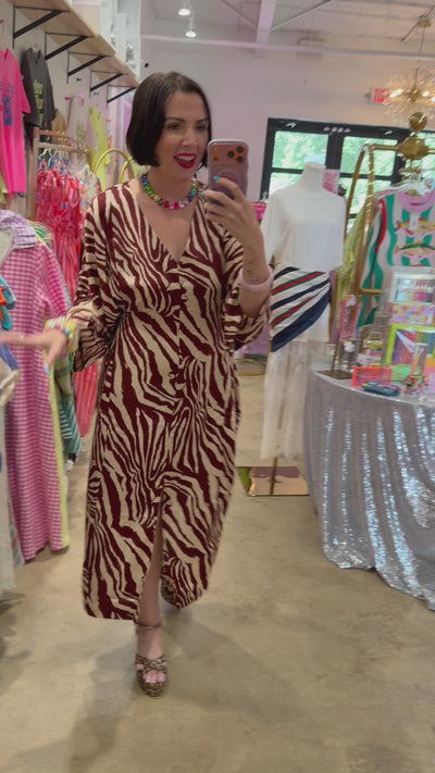 Safari Zebra Dress | Reg & Plus