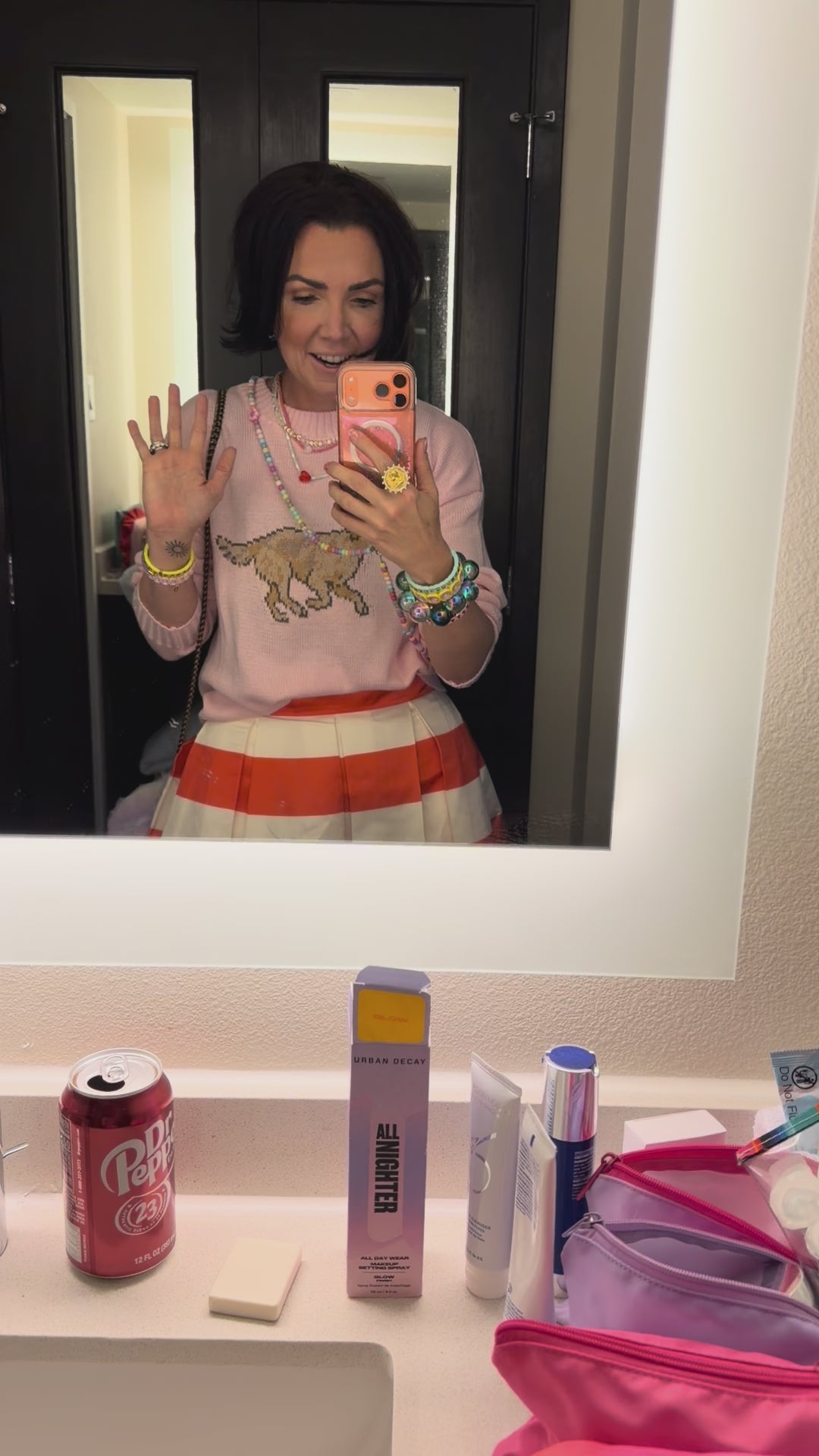 Rainbow Daisy Phone Chain