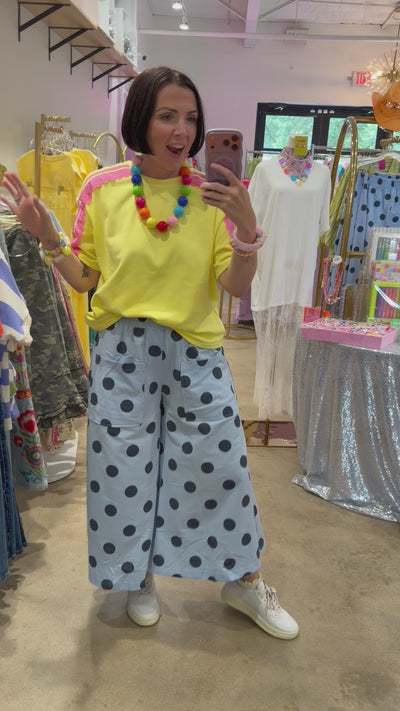 Pull On Blue Dot Pant | Reg and Plus