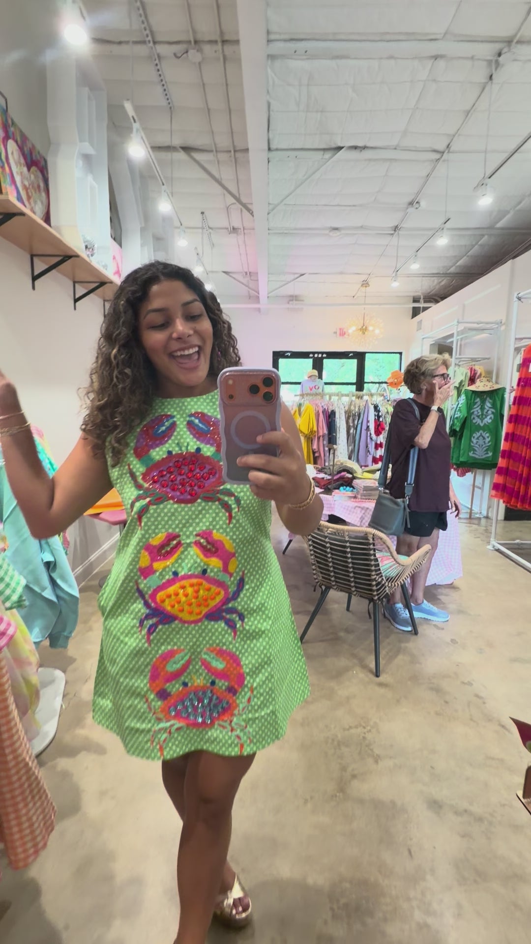 QUEEN OF SPARKLES | Polka Dot Multi Color Crab dress