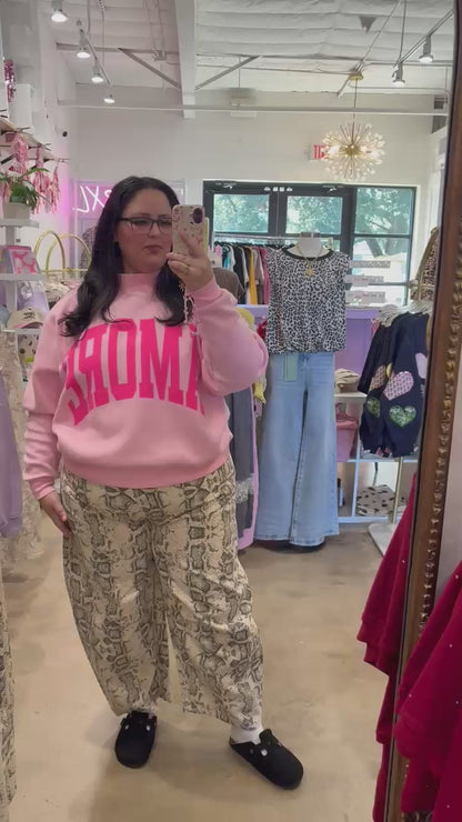 Amore 2-Sided Mock Neck Sweatshirt