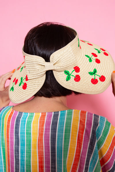 Roll Up Bow Tanning Straw Hat