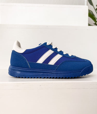 Tokyo Dual Stripe Sneakers in Blue