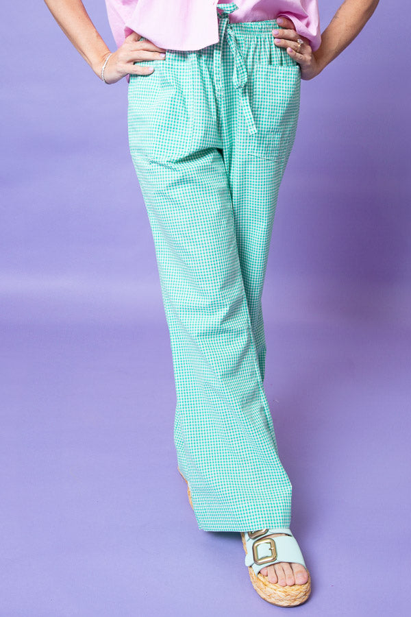 Checkered Lounge Pant | Green
