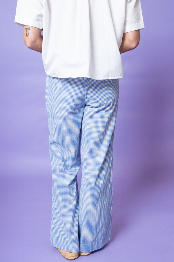 Checkered Lounge Pant | Blue