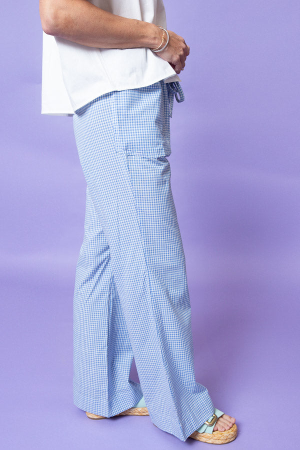 Checkered Lounge Pant | Blue